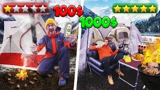 ВЫЖИВАНИЕ В ЗИМНИХ ГОРАХ НА 100$ VS 1000$!