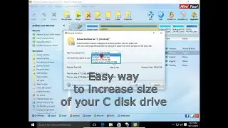 How to increase size of your C disk drive. Partition Wizard free edition. Windows 10