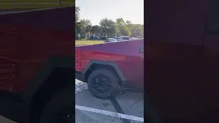 Maroon Wrap Tesla Cybertruck SO UGLY 