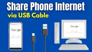 How to Connect Internet from Mobile to Computer via USB Cable | USB Tethering