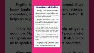 Importance of English Essay Writing 150 Words Speech or Paragraph