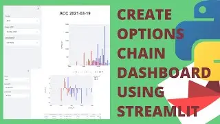 Create Options Chain Dashboard using Streamlit | Python | NSE Historical Option Data (2021)
