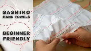 You Are a Sashiko Beginner? Try These Two Minimalist Sashiko-Pattern Hand Towels