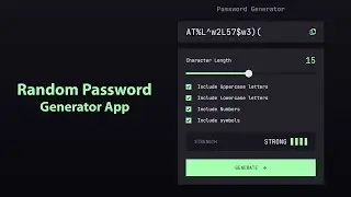 Random Password Generator using HTML CSS and JavaScript