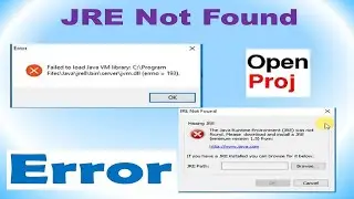 JRE NOT FOUND in Openproj | Failed to load java VM Library.