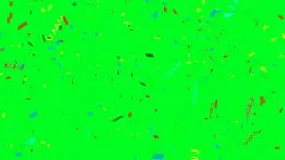 Green Screen | Chroma Key | colorful confetti explosion on green screen | 4K | HD