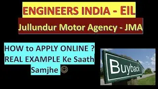 ENGINEERS INDIA (EIL) BUYBACK || JULLUNDUR MOTOR AGENCY (JMA) BUY BACK || Step wise Explanation ||