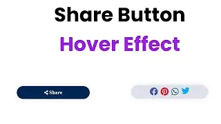 Social Media Share Button With Hover Effect | Only with HTML & CSS