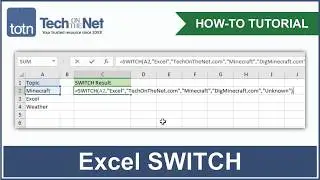 How to use the SWITCH function in Excel