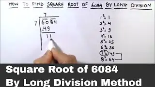 How to Find Square Root of 6084 by Long Division Method / 6084 Square Root / Square Root of 6084