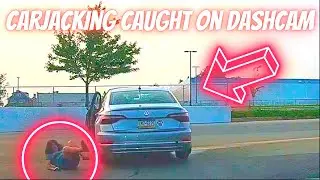 CARJACKING CAUGHT ON DASHCAM -- Bad drivers & Driving fails -learn how to drive  #1156