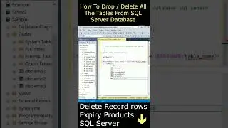 Drop all tables Delete from a database sql server