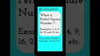 What is Perfect Square Number | Coding Skills #javacoding #javainterviewquestions