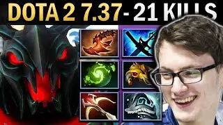 Shadow Fiend Gameplay Miracle with 21 Kills and Shivas - Dota 7.37