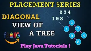 Diagonal View Of Tree | diagonal traversal of binary tree | Diagonal View Tree | DS Placement Series