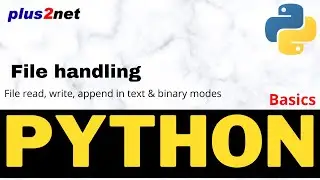 Python file handling methods with different modes to read write & append data in text & binary mode