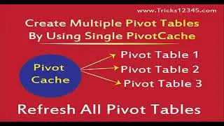 Create Multiple Pivot Tables Using Single Pivot Cache || Refresh Pivot Table || VBA Macros||Reports