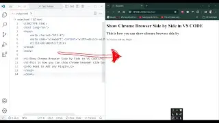 Show Chrome Browser Side By Side in Vsual Studio Code [ No Plugin Needed]