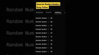 Python program to generate random numbers #shorts #coding #programming