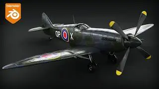 How I Created this Supermarine Spitfire 3d Model in Blender 🛩️