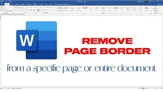 How To Remove Border From A Specific Page Or Entire Document In MS Word