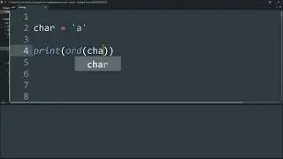 Convert a char to its equivalent ASCII character using Python !