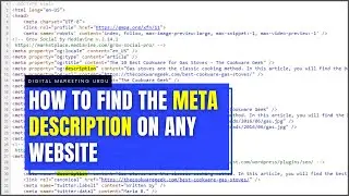 How to find meta description on a website | How to check meta description of any website page | DMU