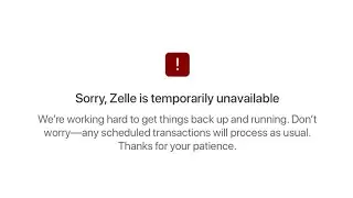 Fix Zelle Not Working | Zelle Servers Down | Zelle Payment Problem | temporarily unavailable Zelle