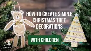 How to create simple Christmas tree decorations together with children? Easy  paper DIY