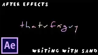 After Effects & Particular | Writing with Sand