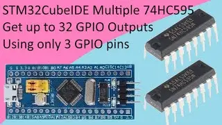 128. STM32CubeIDE Multiple 74HC595 8-Bit Shift Registers with STM32 F103C8T6