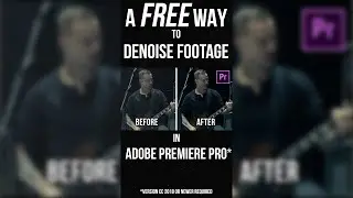 Denoise Your Footage For FREE in Adobe Premiere Pro - #Shorts