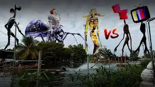 Siren Head Octopus/ Siren Head Pennywise Spider /Siren Head Toilet Head color pink CAUGHT on CAMERA.
