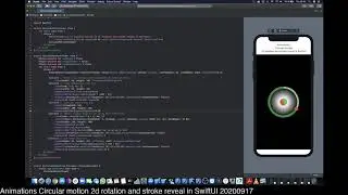 Animations Circular motion 2d rotation and stroke reveal in SwiftUI 20200917