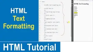 #08 HTML Text Formatting | HTML Tutorial