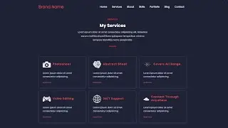 Responsive Personal Portfolio using HTML, CSS and jQuery |  Part - 3 (Service Section)