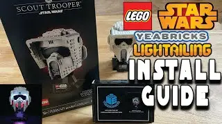 LEGO STAR WARS Scout Trooper w/ LED LIGHTAILING kit Installation Instructions!