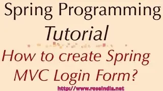 How to create Spring MVC Login Form?