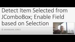 Detect Item Selected from Swing JComboBox; Conditionally Enable Field