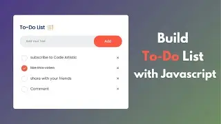 How To Create To-Do List App Using HTML CSS And JavaScript | Task App In JavaScript