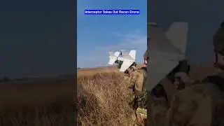 Russian Soldier Fires Interceptor Drone at Close Range Target