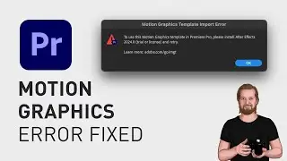 Motion graphics template error fixed