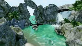 UPBGE 4K Test small island