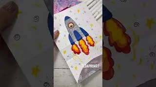 Как нарисовать ракету / поделки ко Дню космонавтики #денькосмонавтики #рисование #маркеры