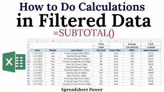 How to Do Calculations in Data Filter Mode in Excel