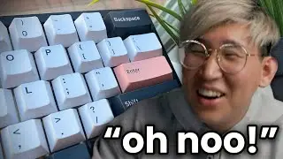 Taeha Types REACTS to MY $300 CUSTOM KEYBOARD...