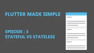 Flutter For Beginners - Episode 3 Stateful vs Stateless