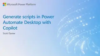 Natural language to script powered by copilot inside Power Automate Desktop