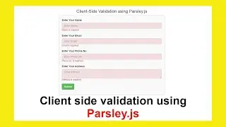 Client side validation using parsley.js in PHP with Source Code