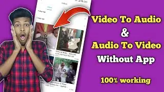 How To Convert Video To Audio || how to convert audio to video
